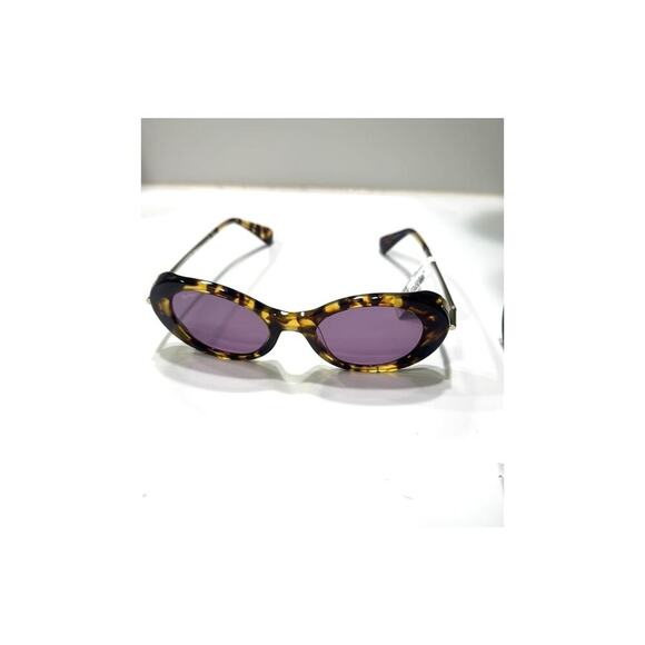 Max Mara Oval Sunglasses Havana Purple lenses main image 5